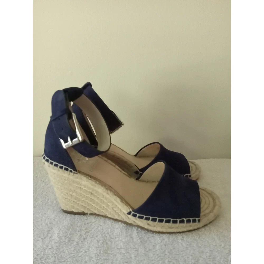 Vince Camuto Blue Suede Wedge Espadrille 